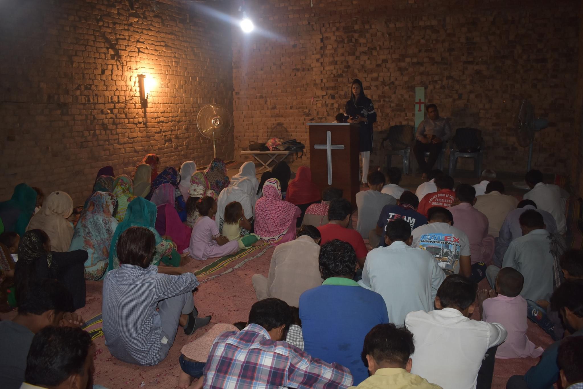 Village church gathering